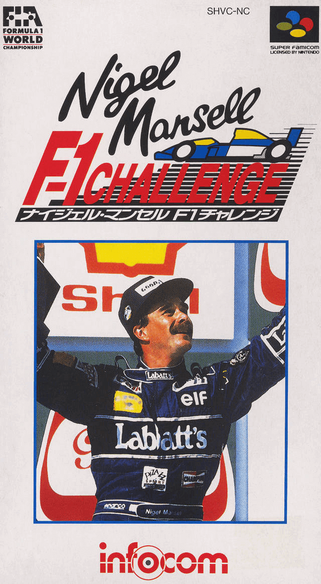 Nigel Mansell's F-1 Challenge box art for Super Famicom